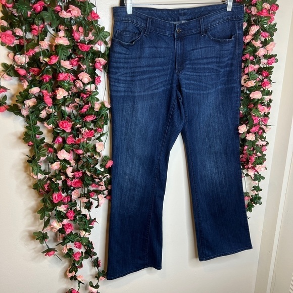 🌹Old Navy Dark Wash Blue Denim Jeans Women’s Plus Size 18 Boot Cut Stretch - Picture 2 of 9